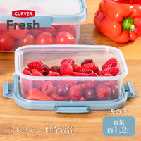 カーバー（CURVER）スマートフレッシュ 保存容器 長方形 1.2L 電子レンジ対応 1個 藤栄