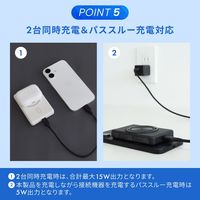 オウルテック 準固体電池ワイヤレスモバイルバッテリー 5000mAh C×1(PD20W) OEC-LPB5025MG-BK 1個