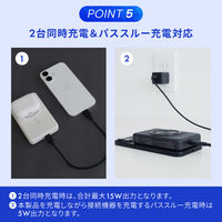 オウルテック 準固体電池ワイヤレスモバイルバッテリー 10000mAh C×1(PD30W) OEC-LPB10025MG-BK 1個