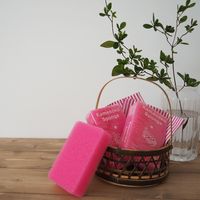 （季節限定）亀の子スポンジ スタンダード 角型 キッチンスポンジ 抗菌・防カビ加工 ツバキ 1個 亀の子束子