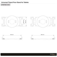 iPad・タブレット三脚スタンド キャリーバッグ付き　STNDTBLT1A5T　1個　StarTech.com