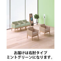 【軒先渡し】アスプルンド 木脚ソファ 右肘タイプ ミントグリーン 1台（直送品）