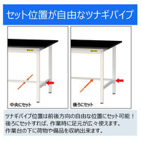 【車上渡し】山金工業 ワークテーブルLAB 実験台 耐薬品天板 ワンタッチ移動 幅1500×奥行750×高さ950mm ブラック 1台（直送品）