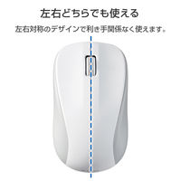 ワイヤレスマウス 無線 2.4GHz IR 抗菌 3ボタン Mサイズ 簡易包装 白 M-K6DRKWH/RS エレコム 1個（直送品）