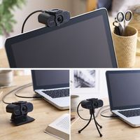 エレコム Webカメラ/830万画素/4K対応/オートズーム機能付き/ブラック UCAM-CX80FBBK 1個