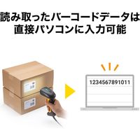 サンワサプライ 2次元バーコードリーダー(ハンディタイプ) BCR-2D6 1個