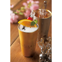 和平フレイズ さくら街道 ステンレス二重タンブラー300ml(外面金メッキ) ME-7350 1個（直送品）