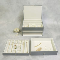 MOJYU ジュエリーボックス ゲージ 3段 ストームグレー JWB-008 1台（直送品）