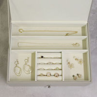 MOJYU ジュエリーボックス ゲージ 2段 サンドベージュ JWB-002 1台（直送品）