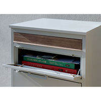 MOJYU ジェイク 宅配ボックス付ポスト シルバー 1台（直送品）