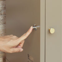 MOJYU ミーナ 宅配ボックス付ポスト ミーナ ミルクティーベージュ 1台（直送品）