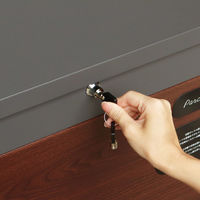 MOJYU パオラ ベンチ収納宅配ボックス ダークグレー/ブラウン木目 1台（直送品）