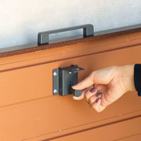 MOJYU アマート ベンチ収納宅配ボックス ダークグレー/ブラウン木目 1台（直送品）