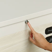 MOJYU パオラ ベンチ収納宅配ボックス グレージュ/ホワイト木目 1台（直送品）