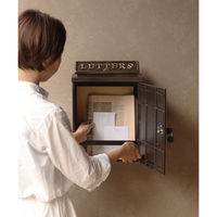 MOJYU クローバー 鋳物壁掛けポスト ブロンズ 1台（直送品）