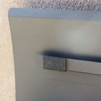 MOJYU ピエラ 壁掛けポスト ダークグレー/ブラウン木目 1台（直送品）