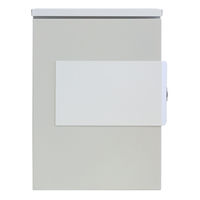 MOJYU ティーナ 壁掛けポスト グレージュ/ホワイト 1台（直送品）