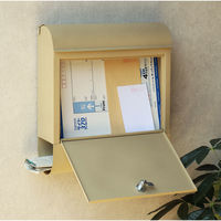 MOJYU エリン 壁掛けポスト シャンパンゴールド 1台（直送品）