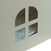 MOJYU リア 壁掛けポスト ミルクティーベージュ/ホワイト木目 1台（直送品）