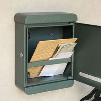 MOJYU ヴァレンテ 壁掛けポスト フォレストグリーン 1台（直送品）