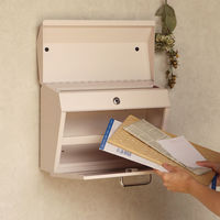 MOJYU ダフネ 壁掛けポスト クリーム 1台（直送品）