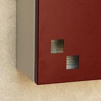 MOJYU ノラ 壁掛けポスト ボルドー/グレージュ 1台（直送品）