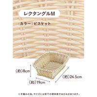 シービージャパン キッチンバスケット 洗えるバスケット ルンド レクタングルM ビスケット 406575 1個（直送品）