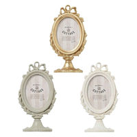 東京かんかん フォトフレーム フォトスタンド オーバル レジン ホワイト 487217 1個（直送品）