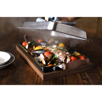 オークス 鉄板 大 IH対応 鉄製 角蓋付き 大人の鉄板 日本製 379127 1個（直送品）