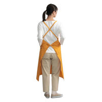 ウェーブ エプロン Aラインシルエットエプロン COCOWALK イエロー 412160 1個（直送品）