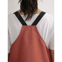 ウェーブ エプロン カラーデニムビブエプロン 無地 COCOWALK オレンジ 417115 1個（直送品）