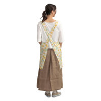 ウェーブ エプロン 花柄 リバティリネンバッククロスエプロン COCOWALK イエロー 417137 1個（直送品）