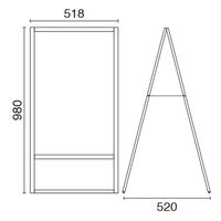 友屋 A型ボード A型マーカーボード カスタム ホワイト 両面 42992WHT 1袋(1個)（直送品）