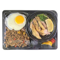 シーピー化成 弁当容器 CBFNランチ12 黒本体(R) 0A10312009995 1袋(50個)（直送品）