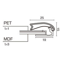 友屋 売場備品 メディアグリップ MG-25R B2シルバー 屋内 56986B2S 1袋(1個)（直送品）