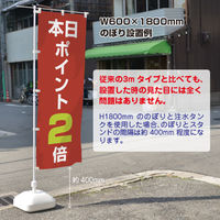 友屋 販促用品 2.4mのぼりオリジナルポール 白 61432WHT 1袋(1個)（直送品）