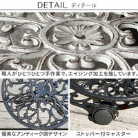 住まいスタイル アイアン製プランタースタンドキャスター付 35cm「deacor」(デーコル) IF-N0037BLK 1個（直送品）