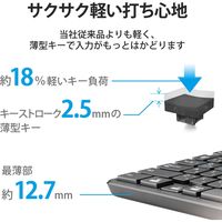 エレコム キーボード ワイヤレス Bluetooth 抗菌 薄型 メンブレン 簡易パッケージ 黒 TK-FBM120KBK/EC 1個（直送品）