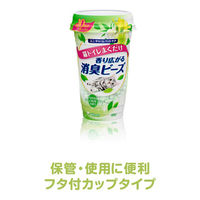 猫トイレまくだけ　香り広がる消臭ビーズ　さわやかなナチュラルガーデンの香り　450ml　ユニ・チャーム