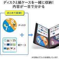 サンワサプライ CDジャケット収納対応ディスクファイルケース(32枚+32冊収納・クリア) FCD-FLBD32BCL 1個