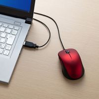 有線マウス　静音　5ボタン　中型サイズ　ブルーLED　MA-BL191R　サンワサプライ　1個（直送品）