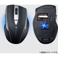 サンワサプライ 静音ワイヤレスブルーLEDマウス(5ボタン) MA-WBL166BK 1個