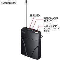 サンワサプライ ワイヤレスピンマイク MM-SPAMP8WPM 1個（直送品）