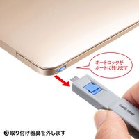 サンワサプライ TypeCポート取付けセキュリティ(eセキュリティ) SLE-46S-BL 1個