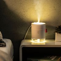 サンワサプライ USB加湿器(LEDライト付き) グレー色 USB-TOY100GY 1個（直送品）