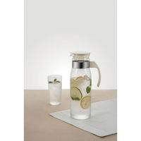 HARIO （ハリオ） 耐熱ガラス製 冷水筒 ポット ピッチャー スリムN オフホワイト 1400ml RPLN-14-OW 1個