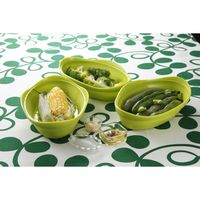 シリコンスチーマー グリーン オーバル型 電子レンジ調理 fleur フルール 1個 シービージャパン