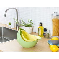 トリの水切りボウル Mサイズ グリーン 1個 MARNA マーナ