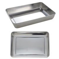 蓋付きステンレスバット・角型ザルセット（蓋×3枚、ザル×1枚、バット×3枚） 1セット アーネスト