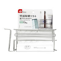 ステンレス歯ブラシホルダー 吸盤 1個 レック